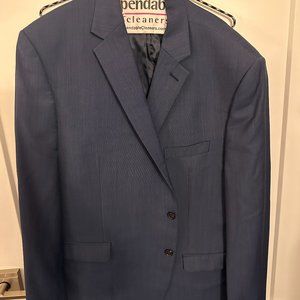 Ralph Lauren Mens Full Suit, Light Navy, 48R Jacket, 40x30 Pants